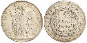 5 Franc Italian city-states Argent 