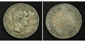 5 Franc Monarchie de Juillet (1830-1848) Argent Louis-Philippe I (1773 -1850)
