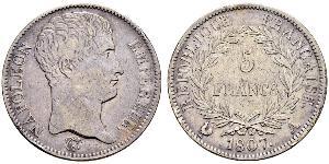 5 Franc Premier Empire (1804-1814) Argent Napoléon Ier(1769 - 1821)