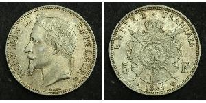 5 Franc Second Empire (1852-1870) Argent Napoleon III (1808-1873)