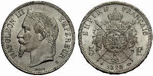 5 Franc Second Empire (1852-1870) Argent Napoleon III (1808-1873)