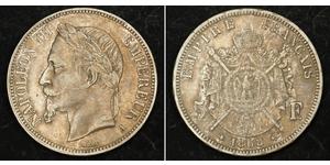 5 Franc Second Empire (1852-1870) Argent Napoleon III (1808-1873)
