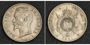 5 Franc Second Empire (1852-1870) Argent Napoleon III (1808-1873)