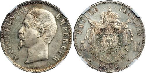 5 Franc Second Empire (1852-1870) Argent Napoleon III (1808-1873)