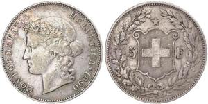 5 Franc Suisse Argent 