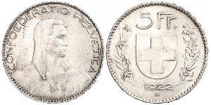5 Franc Suisse Argent 