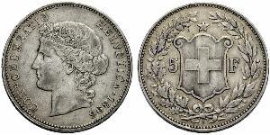 5 Franc Suisse Argent 