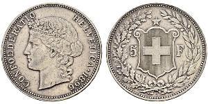 5 Franc Suisse Argent 
