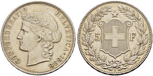 5 Franc Suisse Argent 