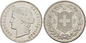 5 Franc Suisse Argent 