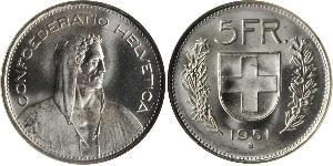 5 Franc Suisse Argent 