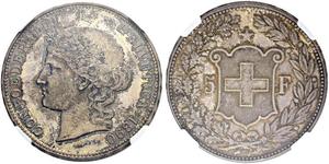 5 Franc Suisse Argent 