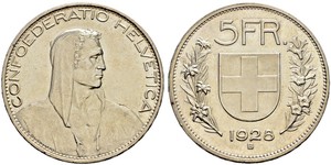 5 Franc Suisse Argent 