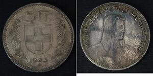 5 Franc Suisse Argent 