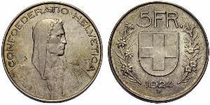 5 Franc Suisse Argent 