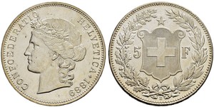 5 Franc Suisse Argent 