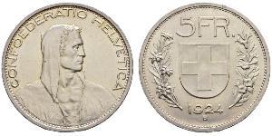 5 Franc Suisse Argent 