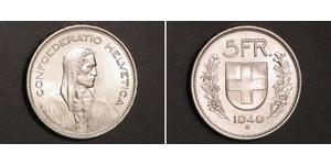 5 Franc Suisse Argent 