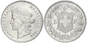 5 Franc Suisse Argent 