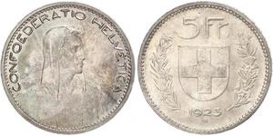 5 Franc Suisse Argent 