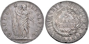 5 Franc Italian city-states Argento 