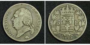 5 Franc Kingdom of France (1815-1830) Argento 