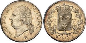 5 Franc Kingdom of France (1815-1830) Argento 