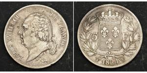 5 Franc Kingdom of France (1815-1830) Argento 