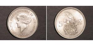5 Franc Lussemburgo Argento 