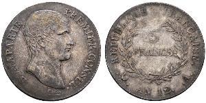 5 Franc Primo Impero francese (1804-1814) Argento Napoleone Bonaparte(1769 - 1821)