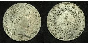 5 Franc Primo Impero francese (1804-1814) Argento Napoleone Bonaparte(1769 - 1821)