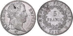 5 Franc Primo Impero francese (1804-1814) Argento Napoleone Bonaparte(1769 - 1821)