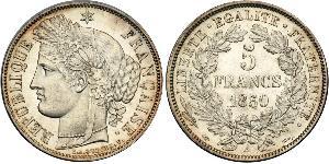 5 Franc Seconda Repubblica francese (1848-1852) Argento 