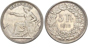 5 Franc Svizzera Argento 