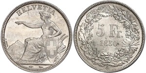 5 Franc Svizzera Argento 
