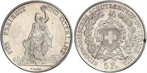 5 Franc Svizzera Argento 