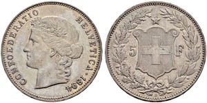 5 Franc Svizzera Argento 