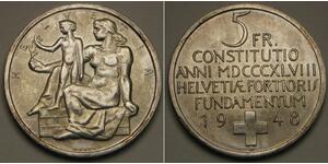5 Franc Svizzera Argento 