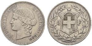 5 Franc Svizzera Argento 