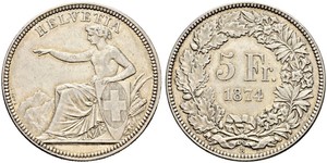 5 Franc Svizzera Argento 
