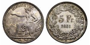 5 Franc Svizzera Argento 