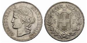 5 Franc Svizzera Argento 