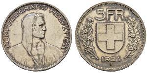 5 Franc Svizzera Argento 