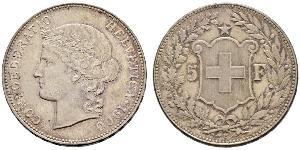 5 Franc Svizzera Argento 