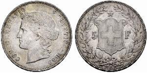 5 Franc Svizzera Argento 