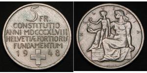 5 Franc Svizzera Argento 