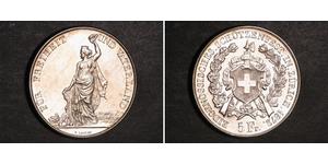 5 Franc Svizzera Argento 