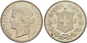 5 Franc Svizzera Argento 