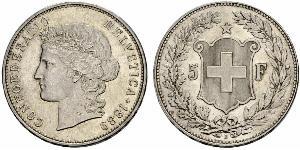5 Franc Svizzera Argento 