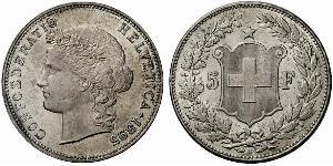 5 Franc Svizzera Argento 